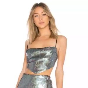 Lovers + Friends Sequin Crop Top